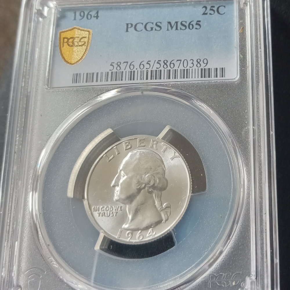 1964 Silver Quarter Coin in Protective Case
